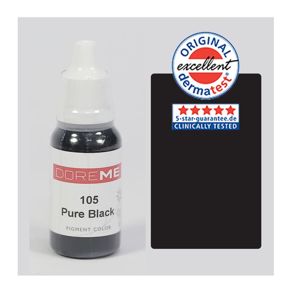 DoremePure Black Professional Permanent Makeup Pigment Tattoo Ink Set Microblading Micropigmentation Eyeliners