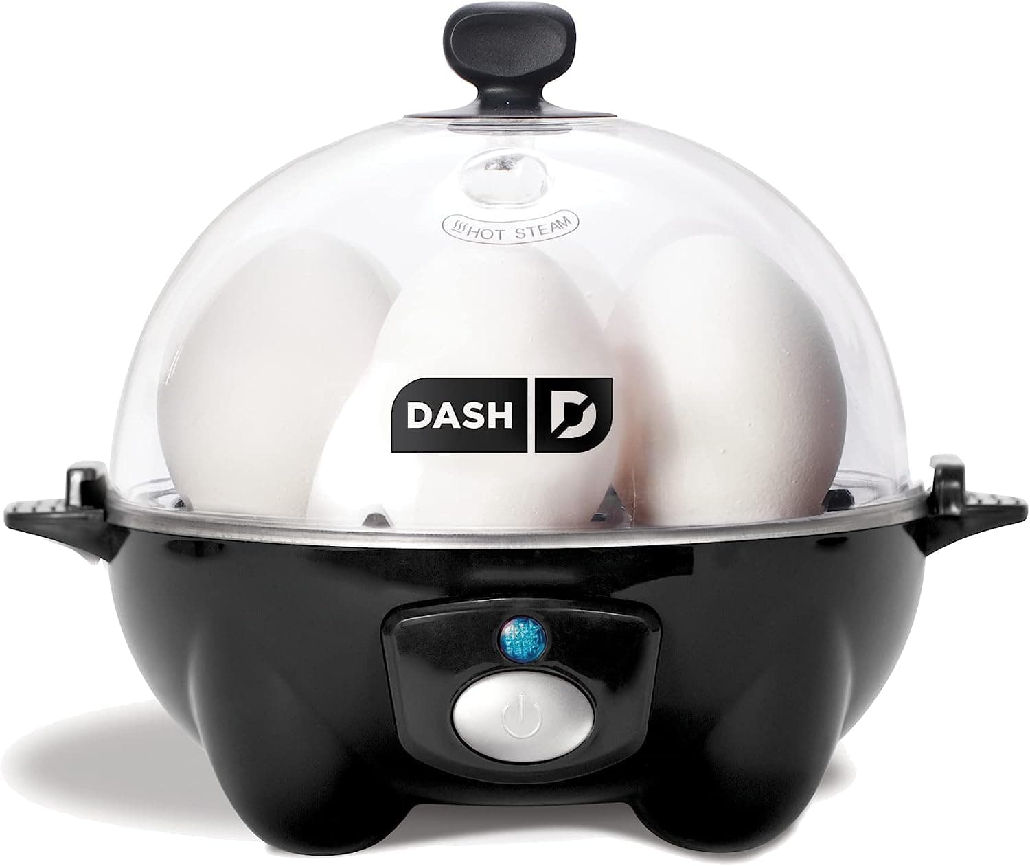 Dash Rapid Egg Cooker: 6 Egg Capacity Electric Egg Cooker for Hard Boiled Eggs, Poached Eggs, Scrambled Eggs, or Omelets with Auto Shut Off Feature, Black, 2 years warranty