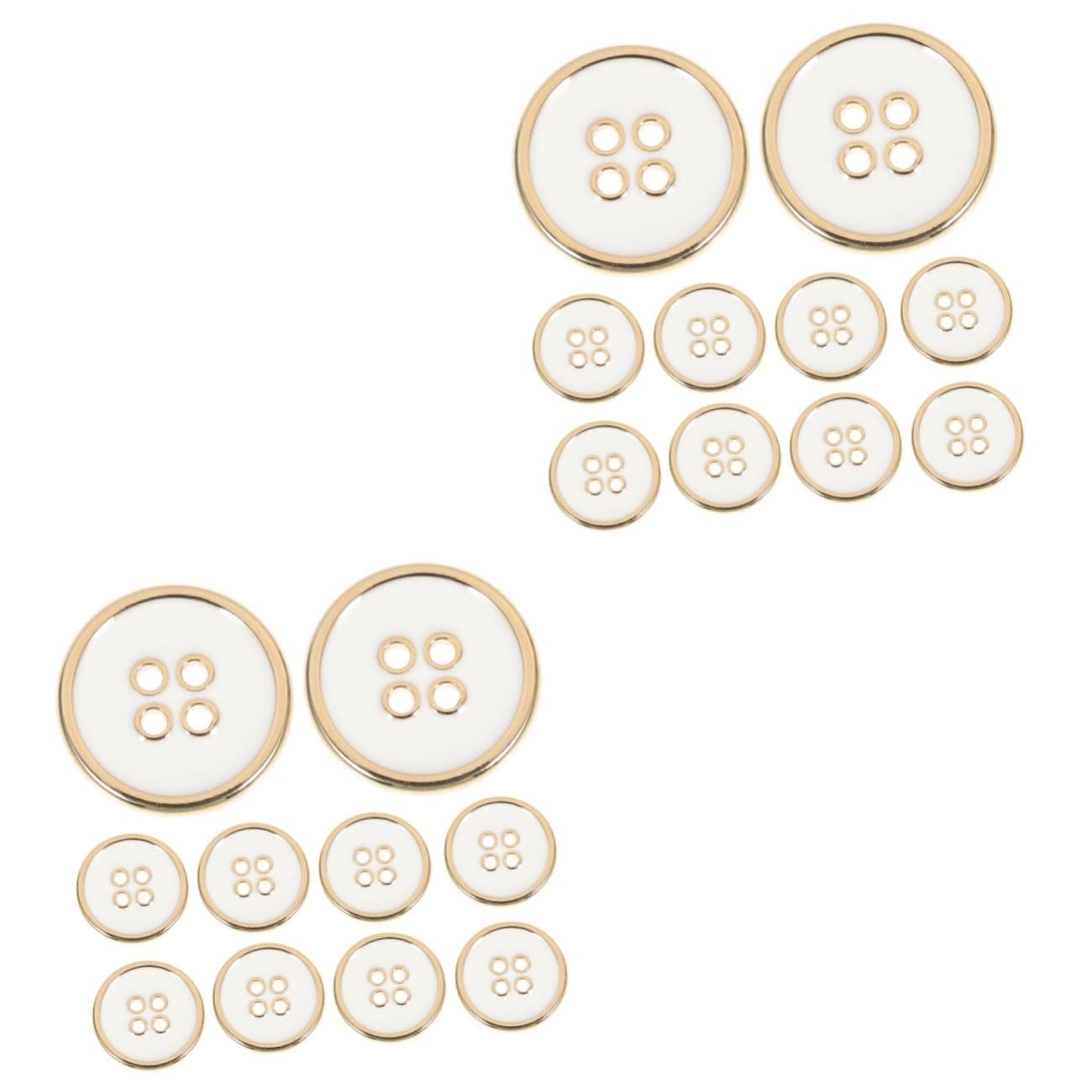 Tofficu 20 Pcs Coat Buttons Silver Buttons Practical Sewing Buttons Gold Flat Buttons Blazer Buttons Craft Button Coat Clothes Buttons Vintage Antique Suits Button Jeans Button White Alloy