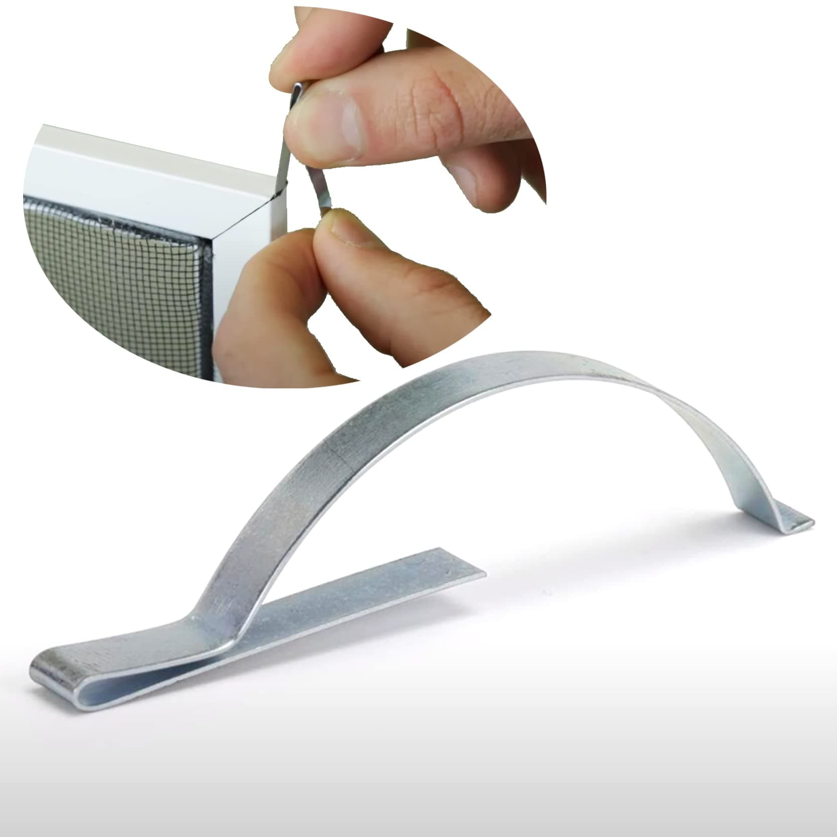 Window Screen Tension Spring Corner Clips, Holding Screen Sliding In Aluminum Channel Safely and Securely, ¼” Wide 2-3/4” Long, 30 PCS