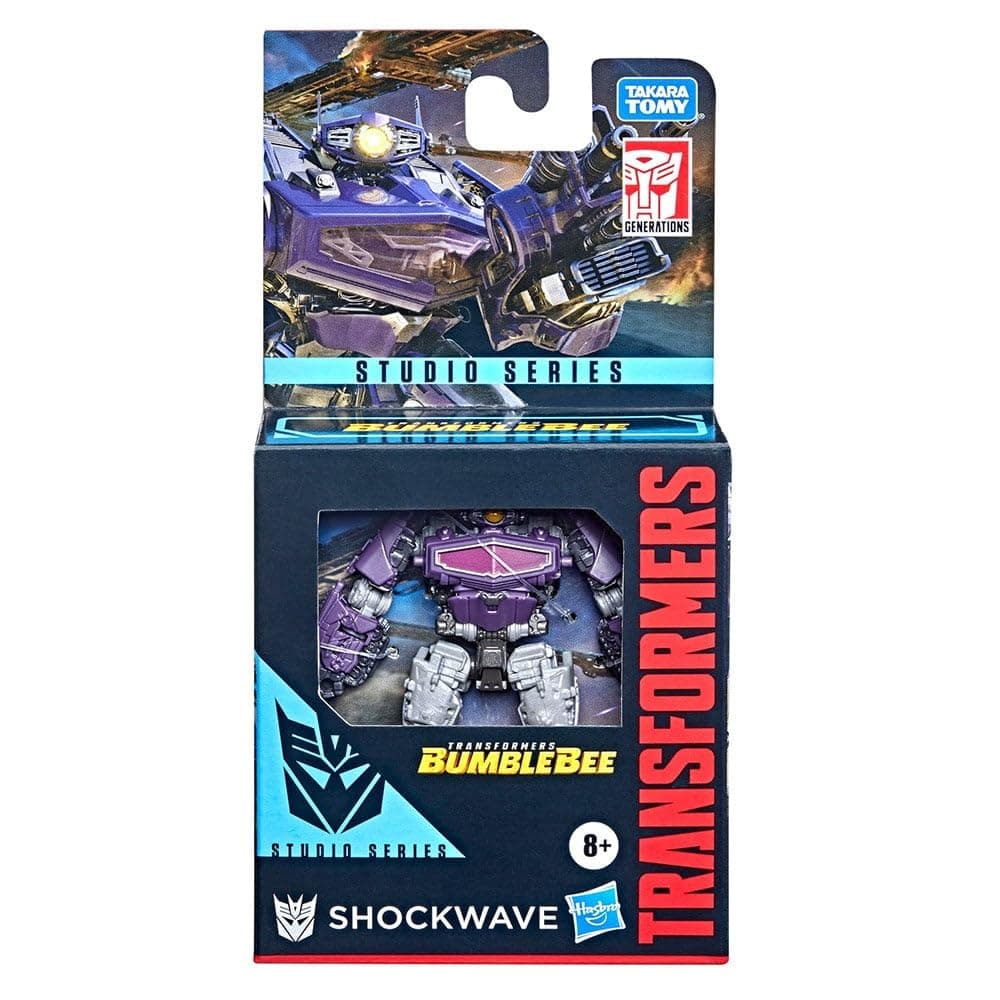 Transformers Studio Series Core Class Bumblebee Shockwave Action Figure - Suitable for Ages 8 and Above, 8.5 cm Tall, F3139, Multi, One Size