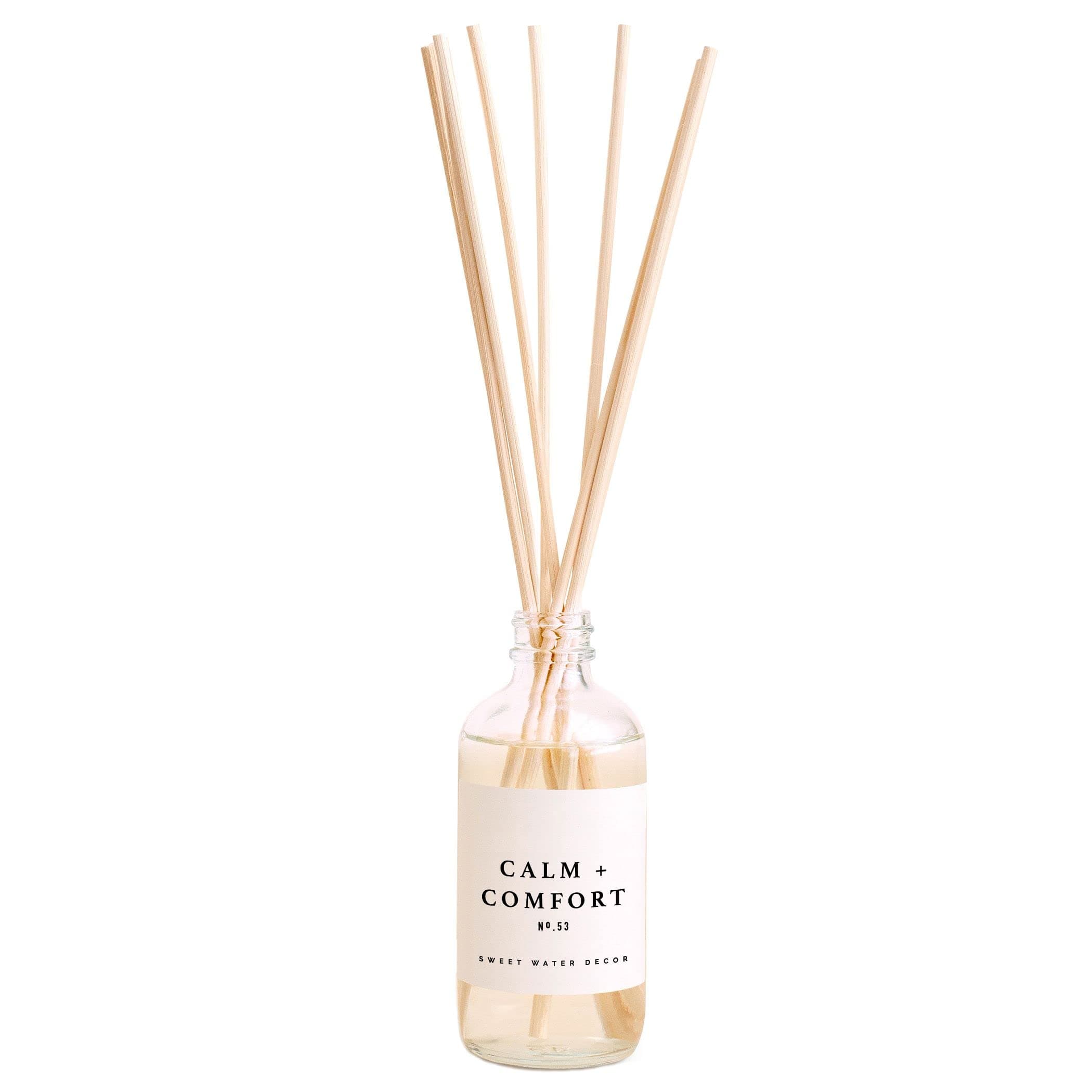 Sweet Water DecorCalm + Comfort Reed Diffuser Set | Lavender, Patchouli, Eucalyptus Spa Scented Diffusers | Air Freshener | Housewarming Gift | Aromatic Stress Relief