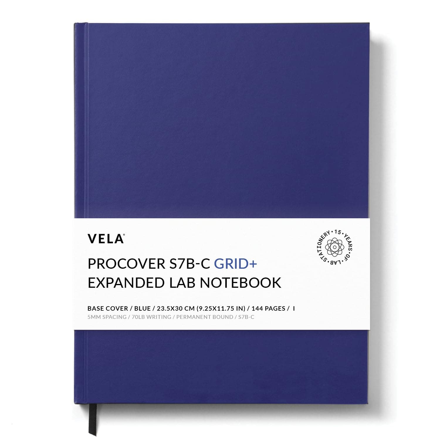 Vela Sciences Advanced ProCover, Blue, 9.25 x 11.75 inches, 144 Pages (1-Pack, Grid+)