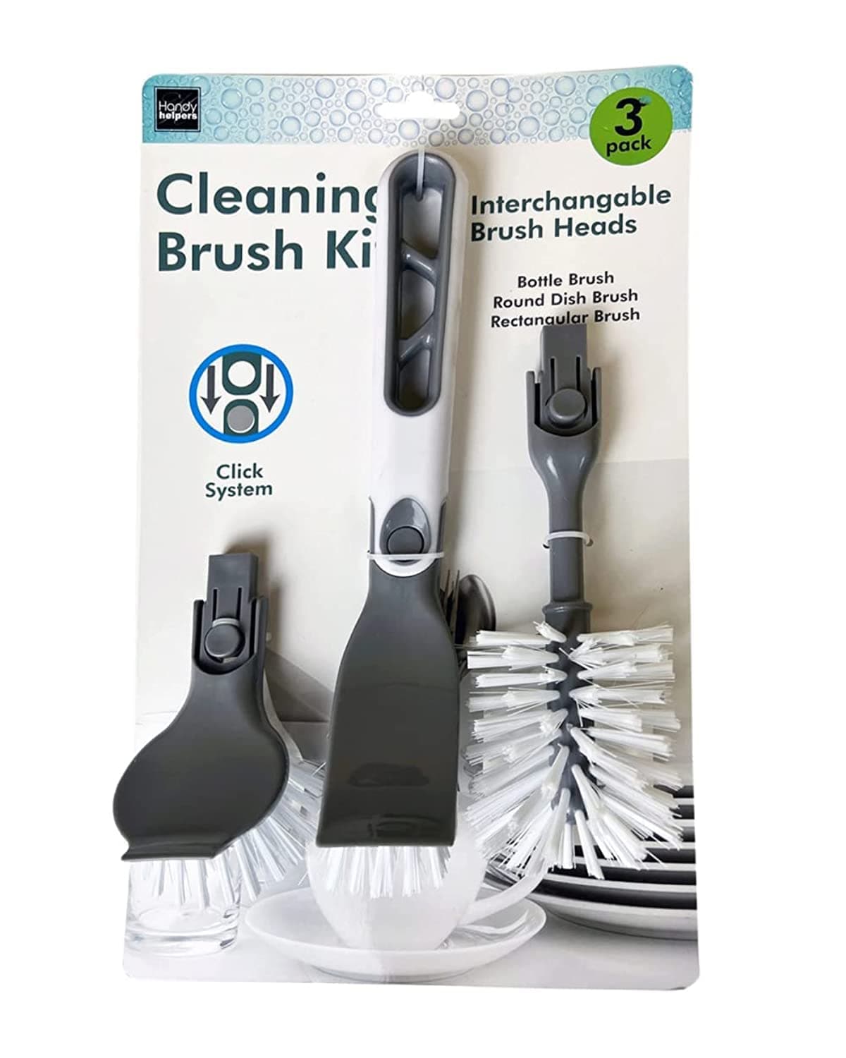 Handy Helpers Kitchen Cleaning Brush Kit 3-Pieces