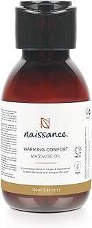 Naissance Warming Comfort Massage Oil 100ml – Warming Ginger & Sandalwood Oils – Soothing Massage Oil for Stress Relief, Relaxation & Muscle Warmth