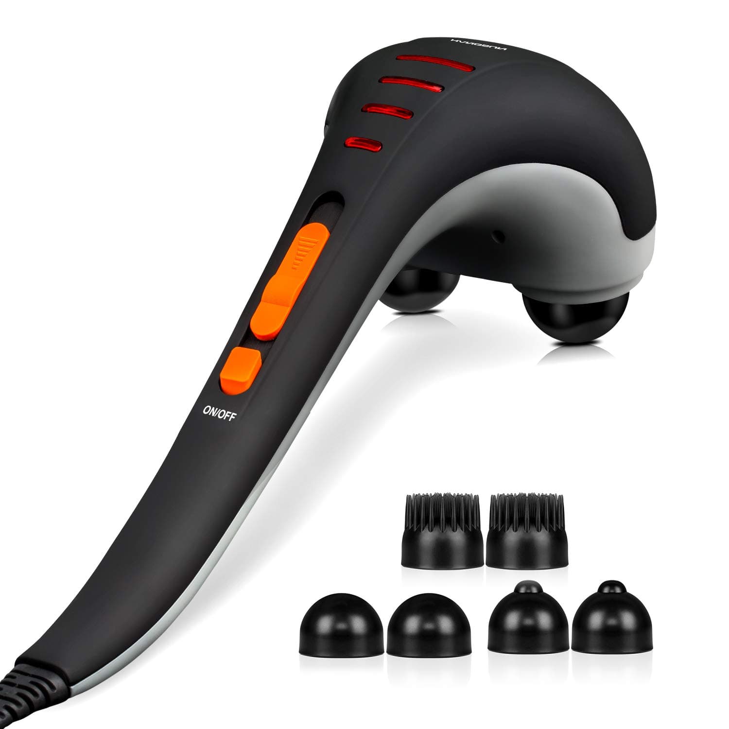 Handheld Neck Back Massager for Pain Relief Deep Tissue, Double Head Full Body Percussion Massage MG400 for Shoulder, Leg, Foot, Muscles