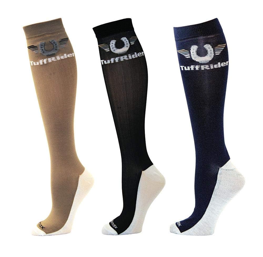 Ladies Coolmax Knee Hi Boot Socks - 3 Pack