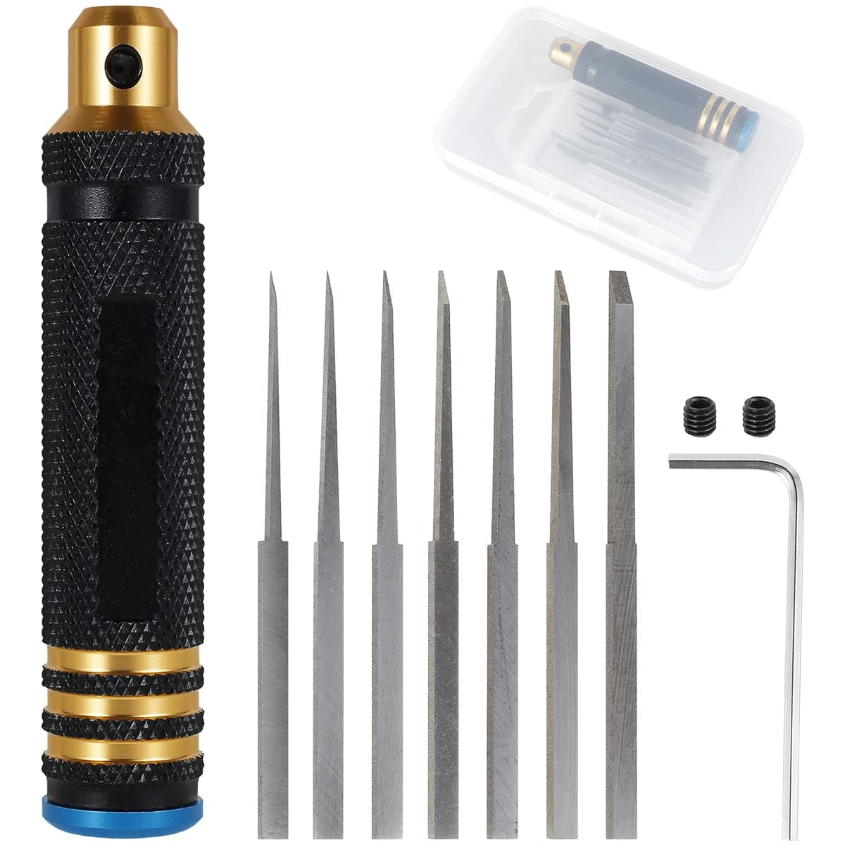 Model Chisel,Model Scribers Resin Cutting Tool Craping Line Scraping Tool Chisel with 0.1/0.2/0.4/0.6/0.8/1.0/2.0mm Blades for Carving Engraving Cutting