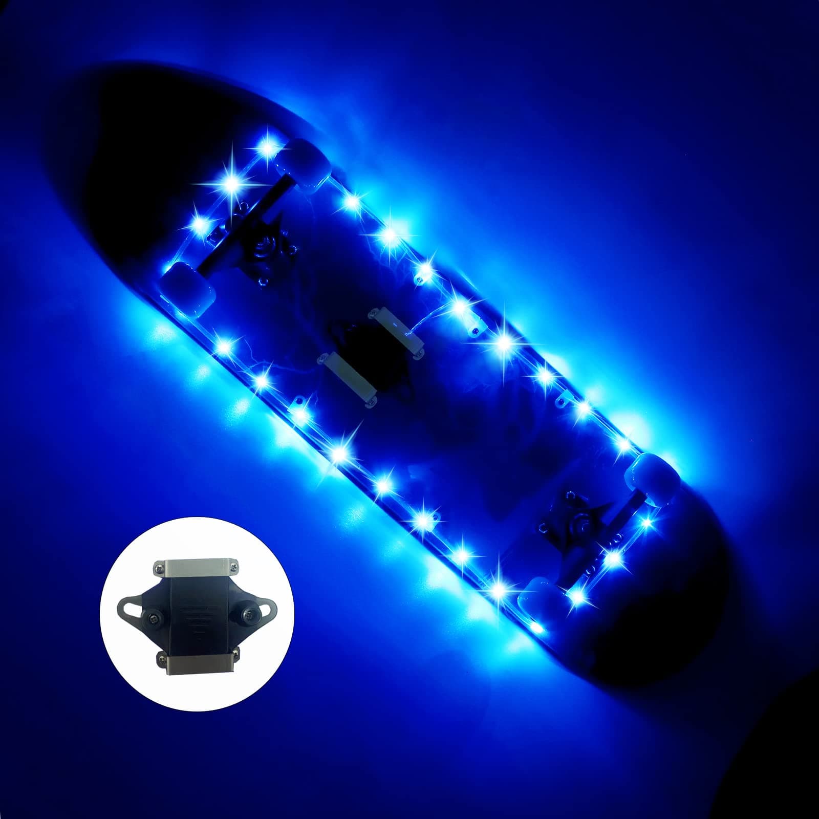 LED Skateboard Light, Remote Control, 16 Color Change, Waterproof, Shockproof, Super Bright, Good Gift for Kids