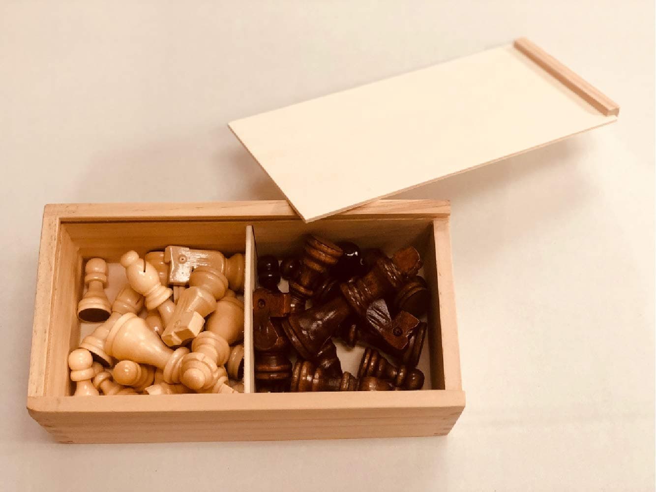 Wooden Chess Pieces Set in Box