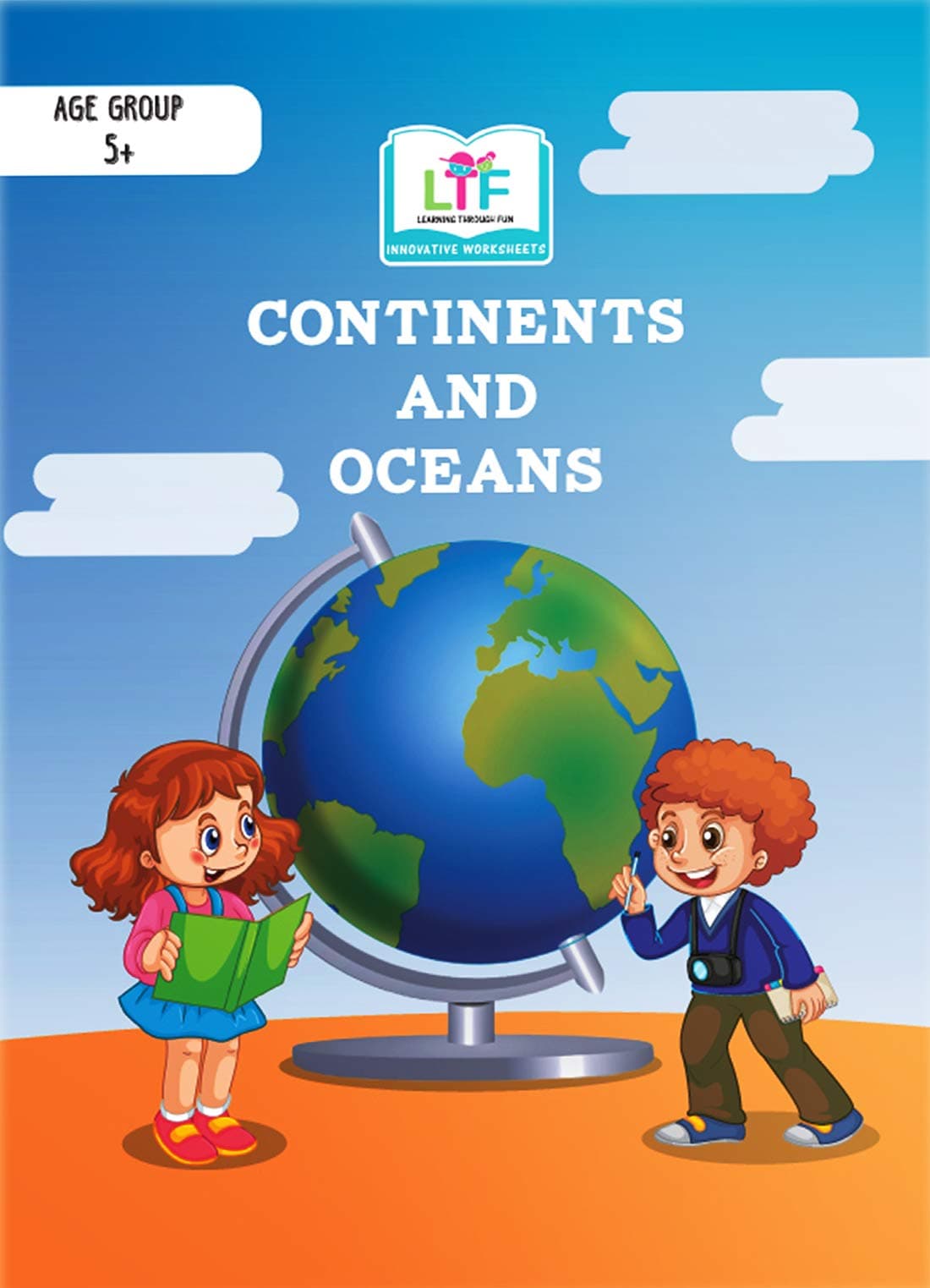 Learning Through Fun Book On Continents & Oceans For Early Learning, For 5-7 Years Old Kids