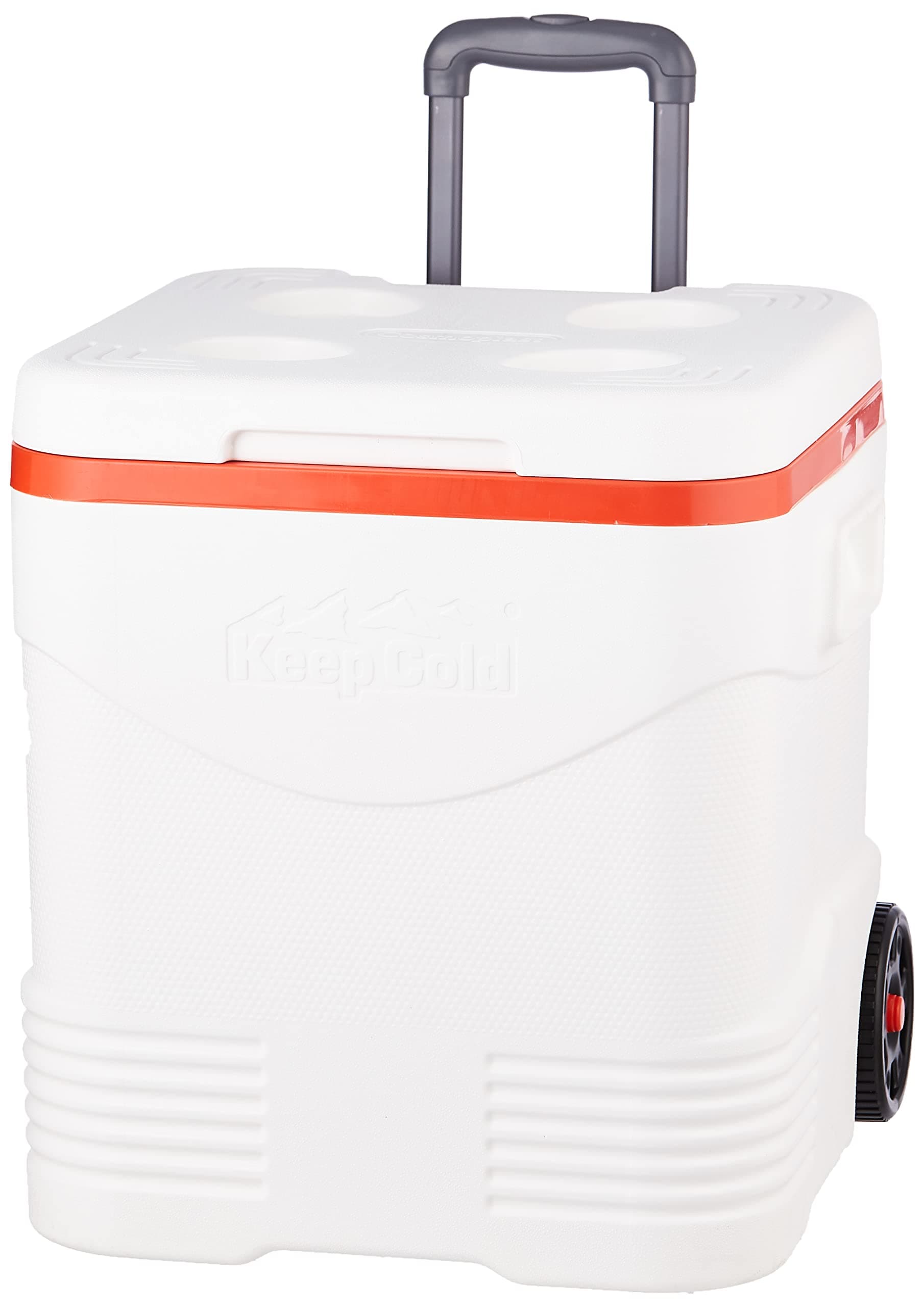 Cosmoplast Picnic Trolley Keep Cold Icebox Roller Cooler With Wheels, 30 Liters, Plastic