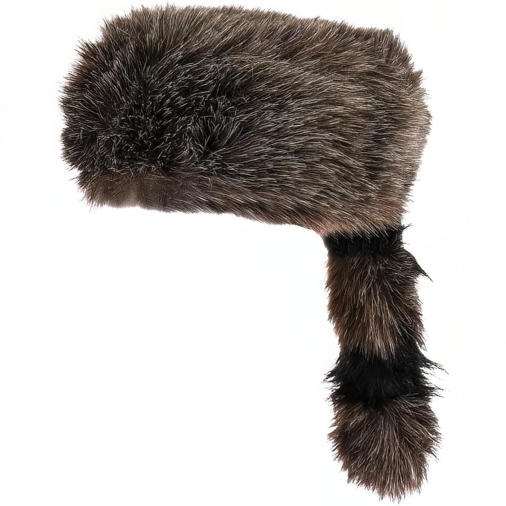 Faux Raccoon Tail Hat One Per Order