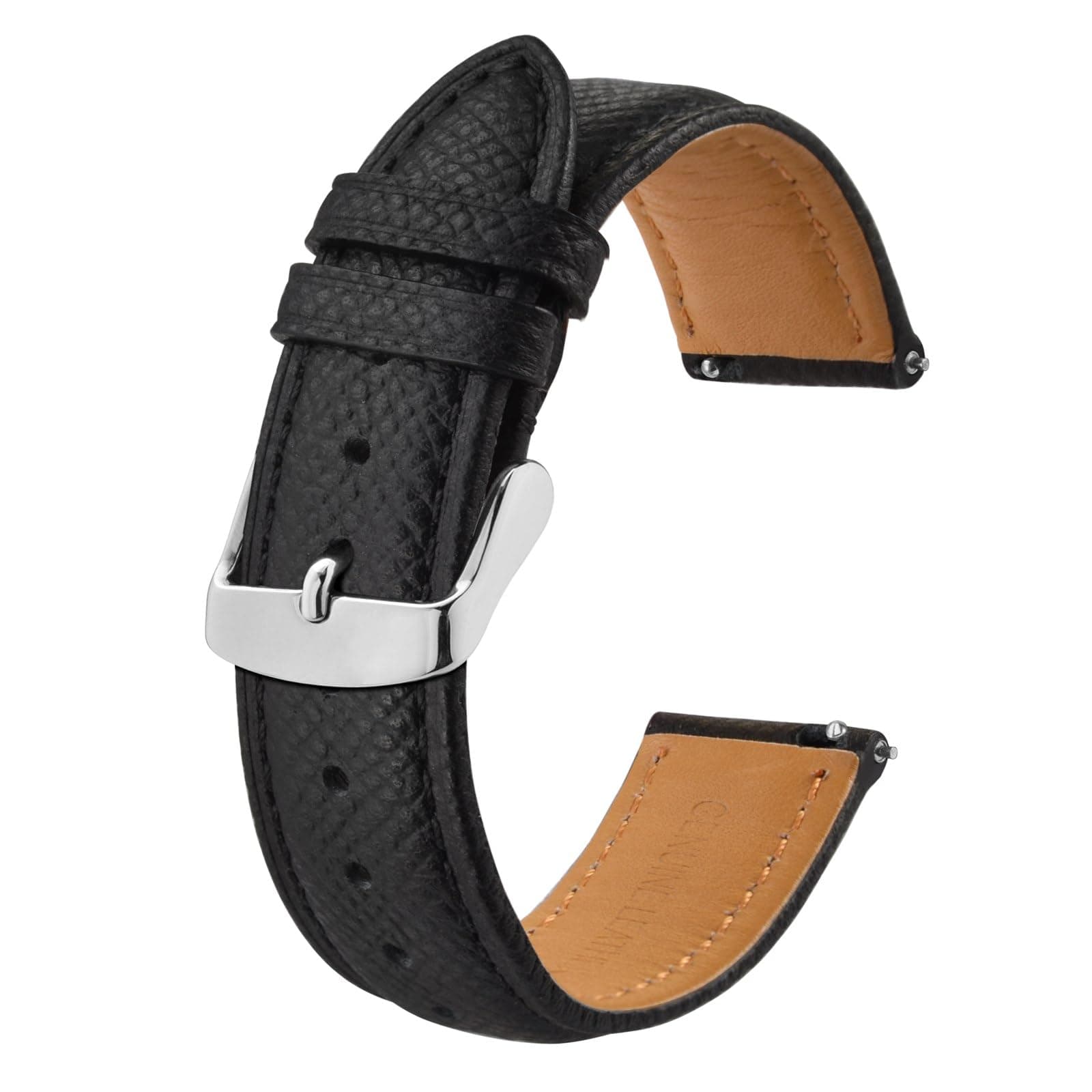 Watch Straps with Quick Release, Texture Leather Watchbands for Men Women, 18mm 20mm 22mm