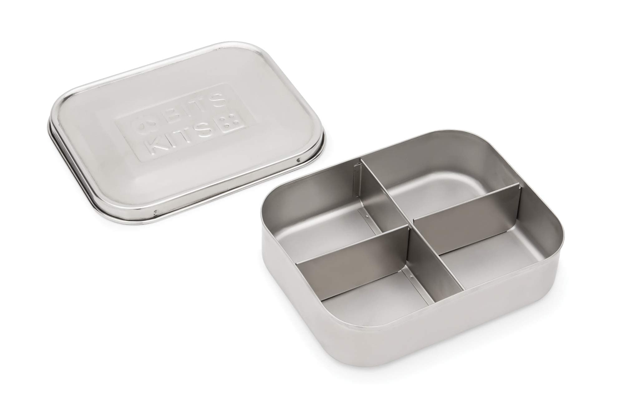 Stainless Steel Bento Box Lunch and Snack Container for Kids and Adults, 4 Sections