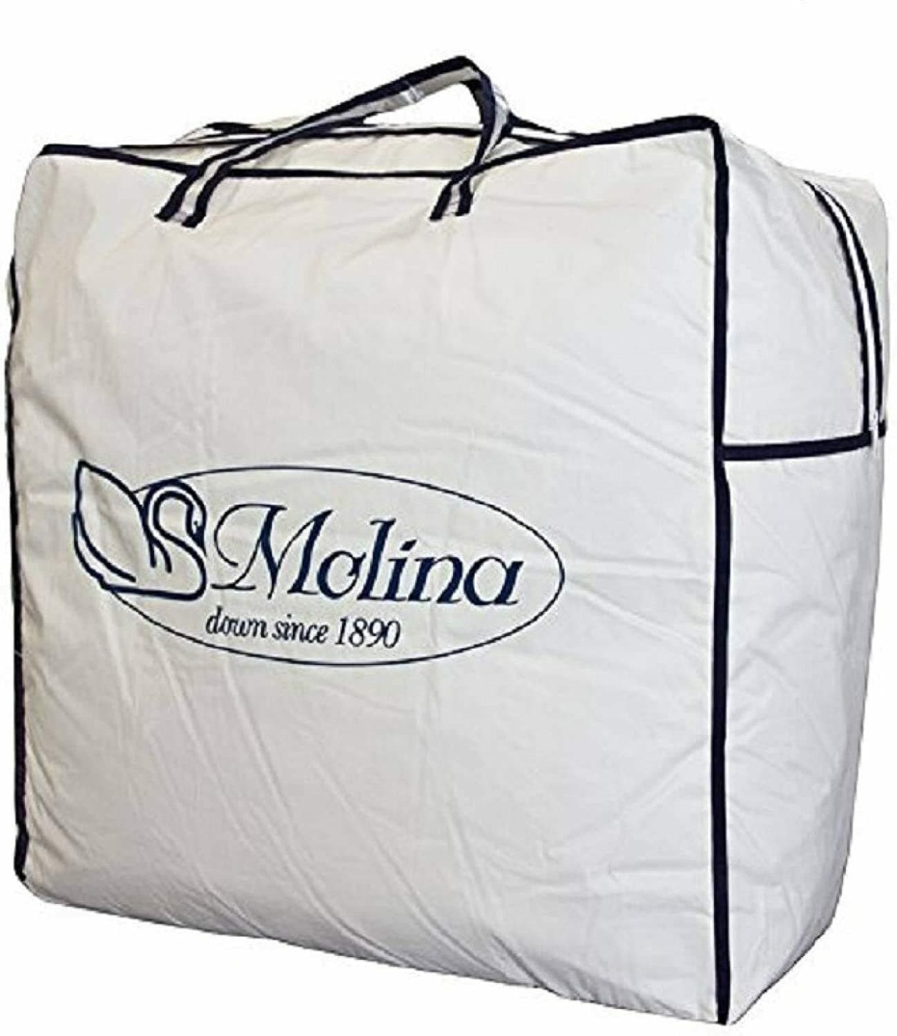 Molina Sofficepiuma 100% Siberian Virgin Goose Down Jacket 4 Points Heat Anti Allergy Anti Dust Mite Ultra White Guild Top Label ASSOORO (250 x 200 Double)