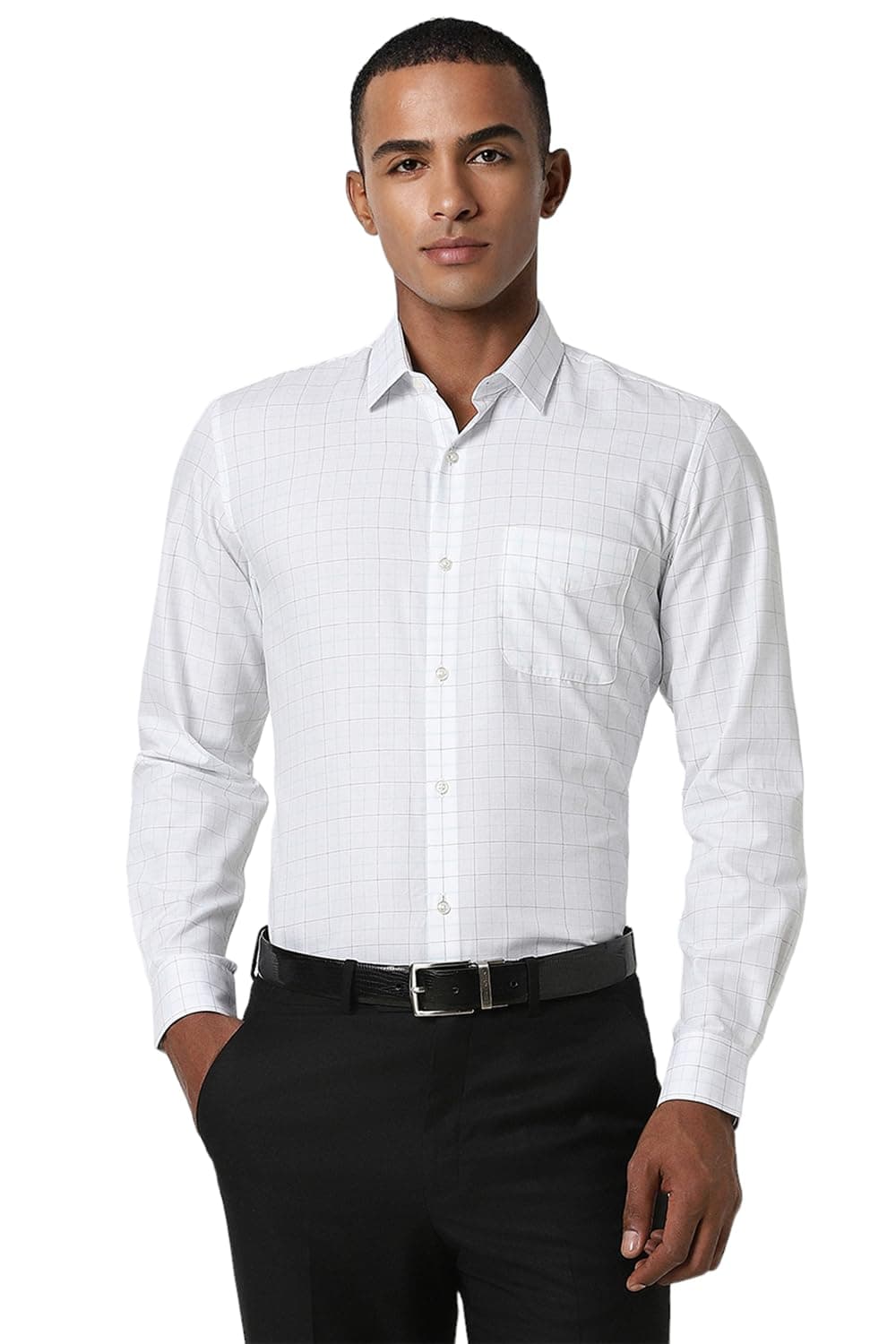 Peter EnglandMen's Solid Slim Fit Shirt