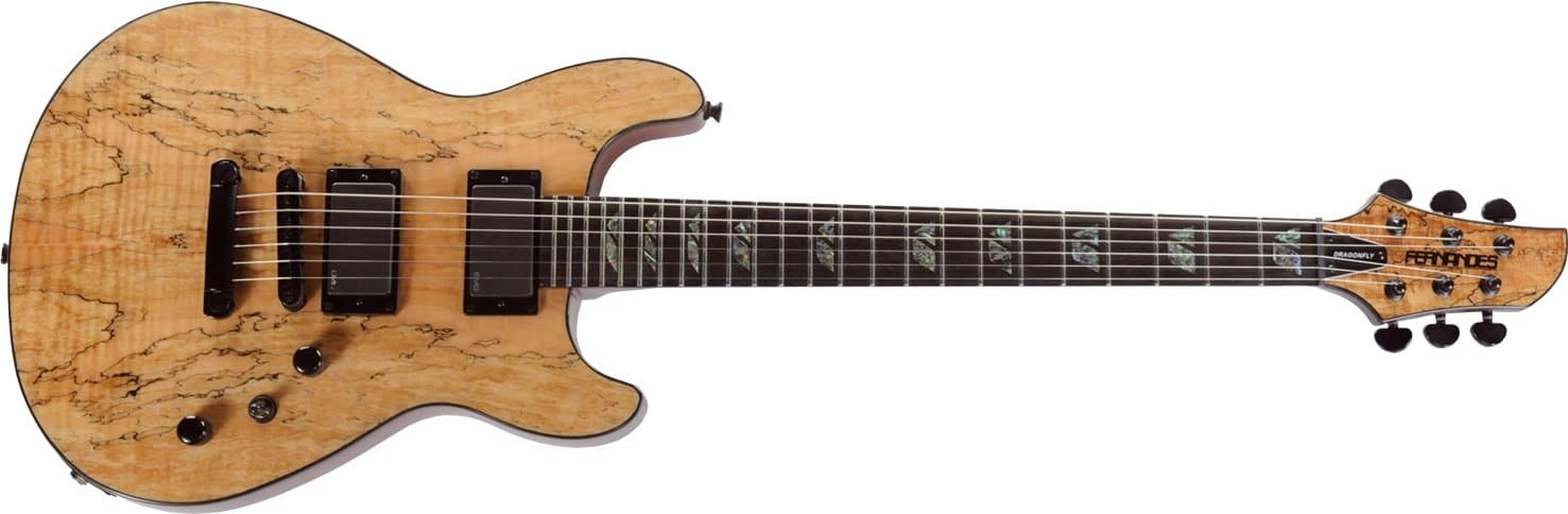 Spalted Maple Dragonfly Electric Guitar, Spalted maple top