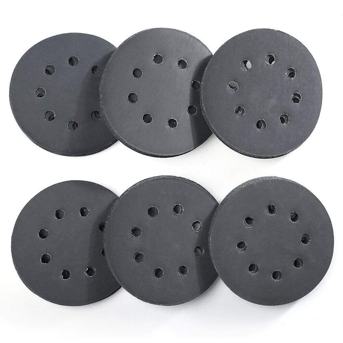 5 inch Sanding Discs 8 Holes Hook and Loop Silicon Carbide Sandpaper Dry Wet 400 600 800 1200 1500 2000 Grits for Sanding Grinder Polishing, Woodworking or Automotive, 60 Pcs