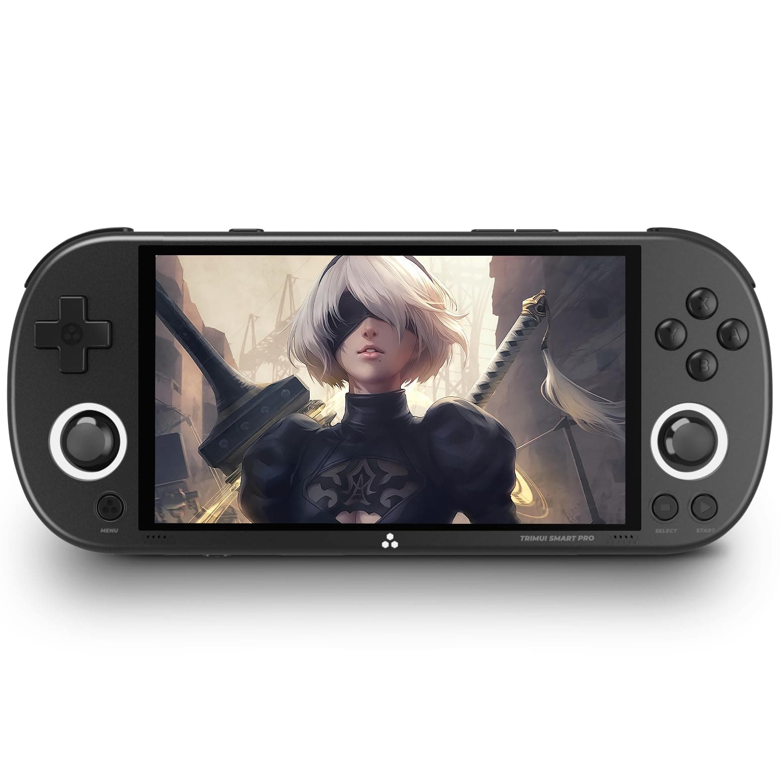 MOUJI Trimui Smart Pro 4.96 inch Handheld Game Console Linux System A133P Processor 128G SD Card Support WiFi Multiplayer Online Battle (Black)