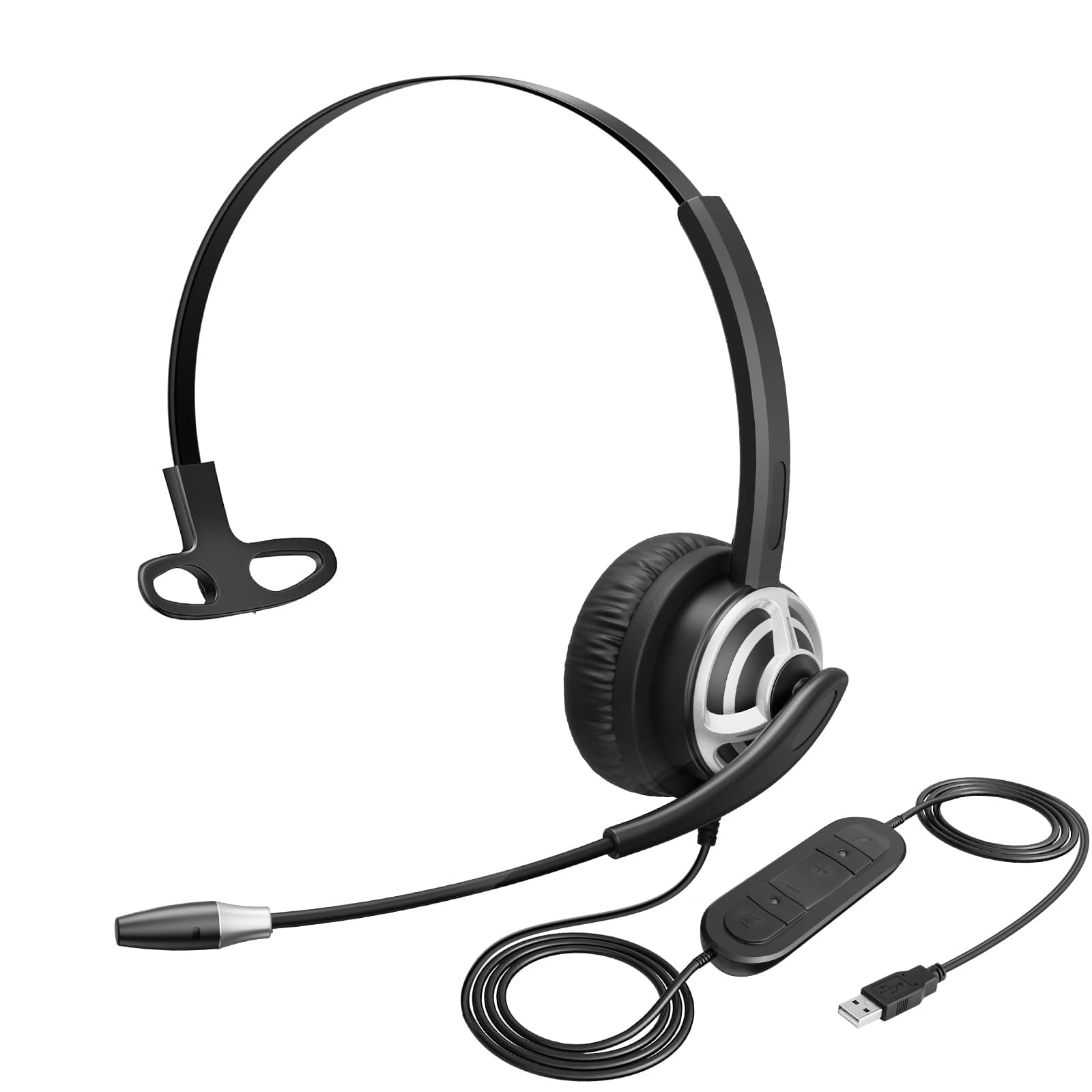 MKJ USB Headset with Noise Cancelling Microphone and Volume Controller for Conference Calls Softphone Conversation Clear Chat Online Course etc