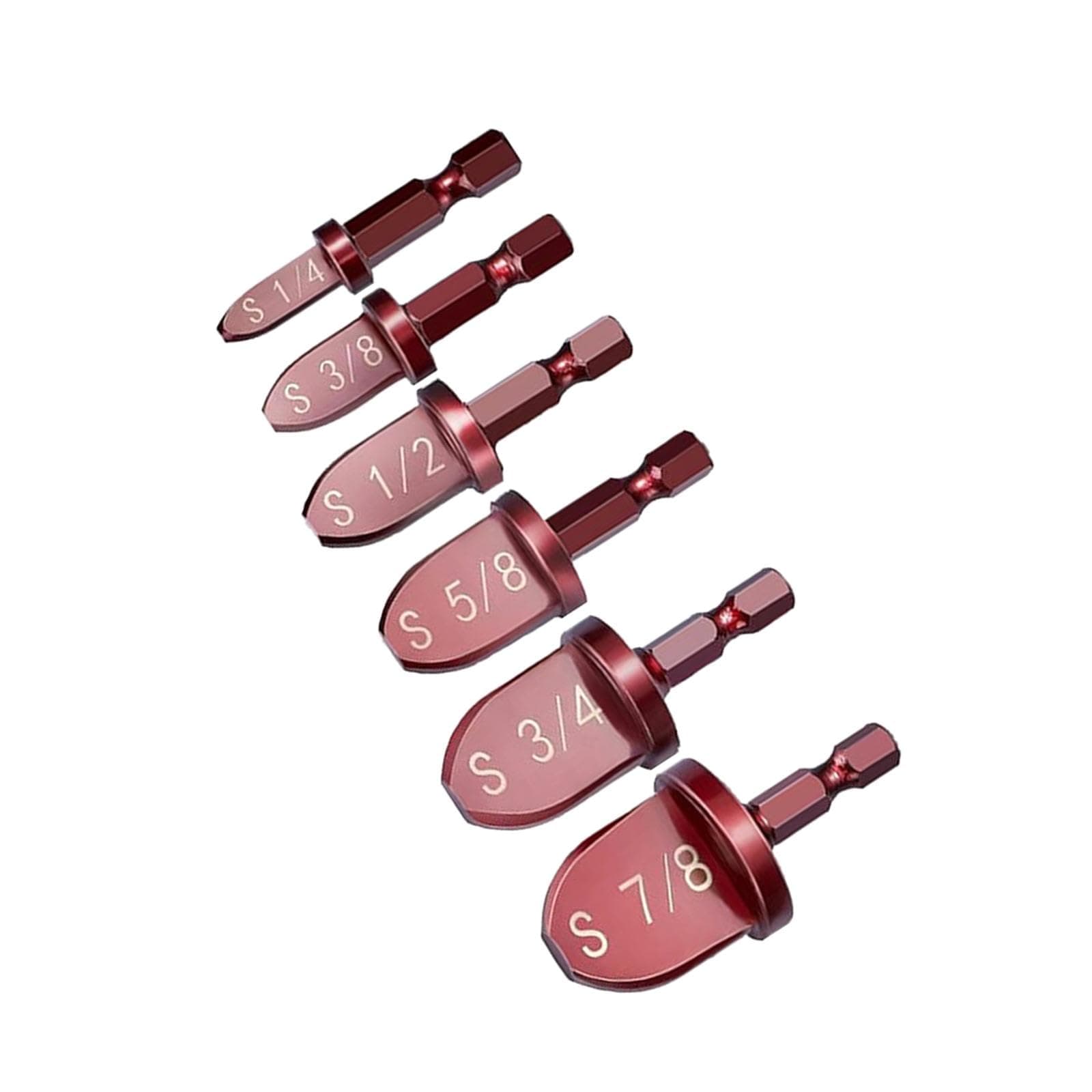 6x Air Conditioner Copper Pipe Expander Swaging Tool Hex Shank Repairing Set