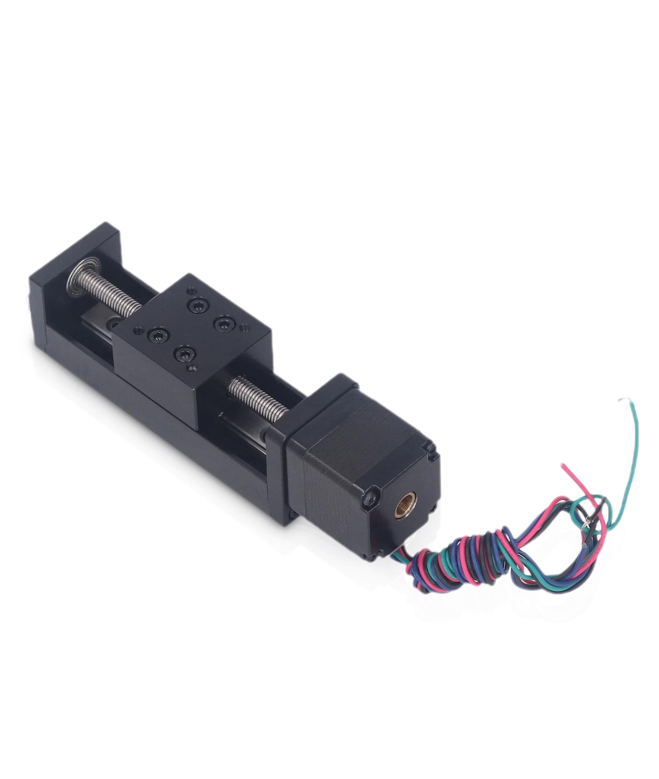 Mini Linear Rail Slide Actuator, 28 Stepper Motor 50mm Effective Stroke X Y Z Linear Stage Actuator, Linear Rail Slide Actuator with T Screw Rod for DIY CNC Router Part