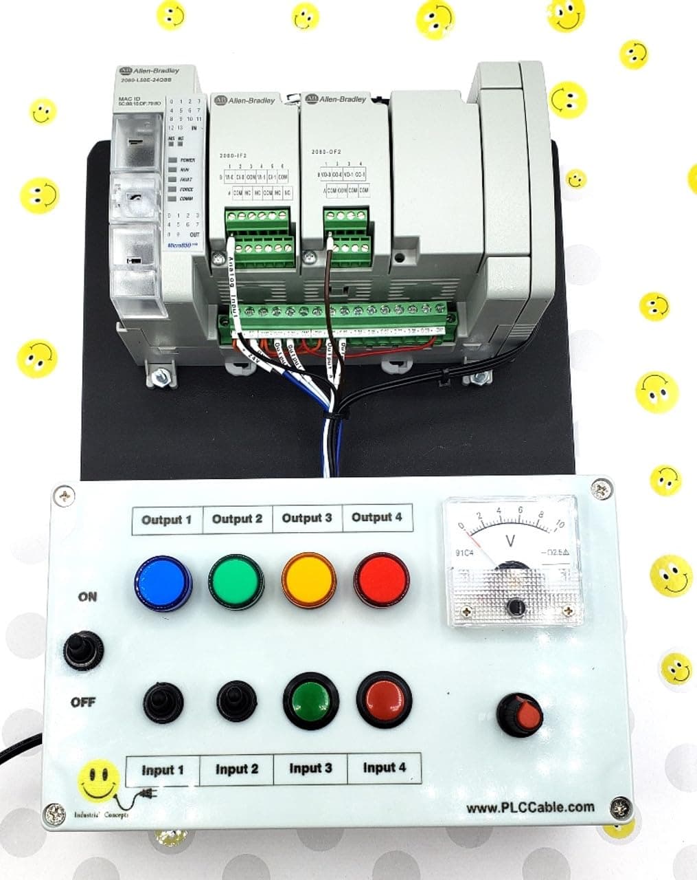 Allen Bradley Micro850 Programmable CCW PLC Trainer ~ Micro800 Training Starter Kit Analog