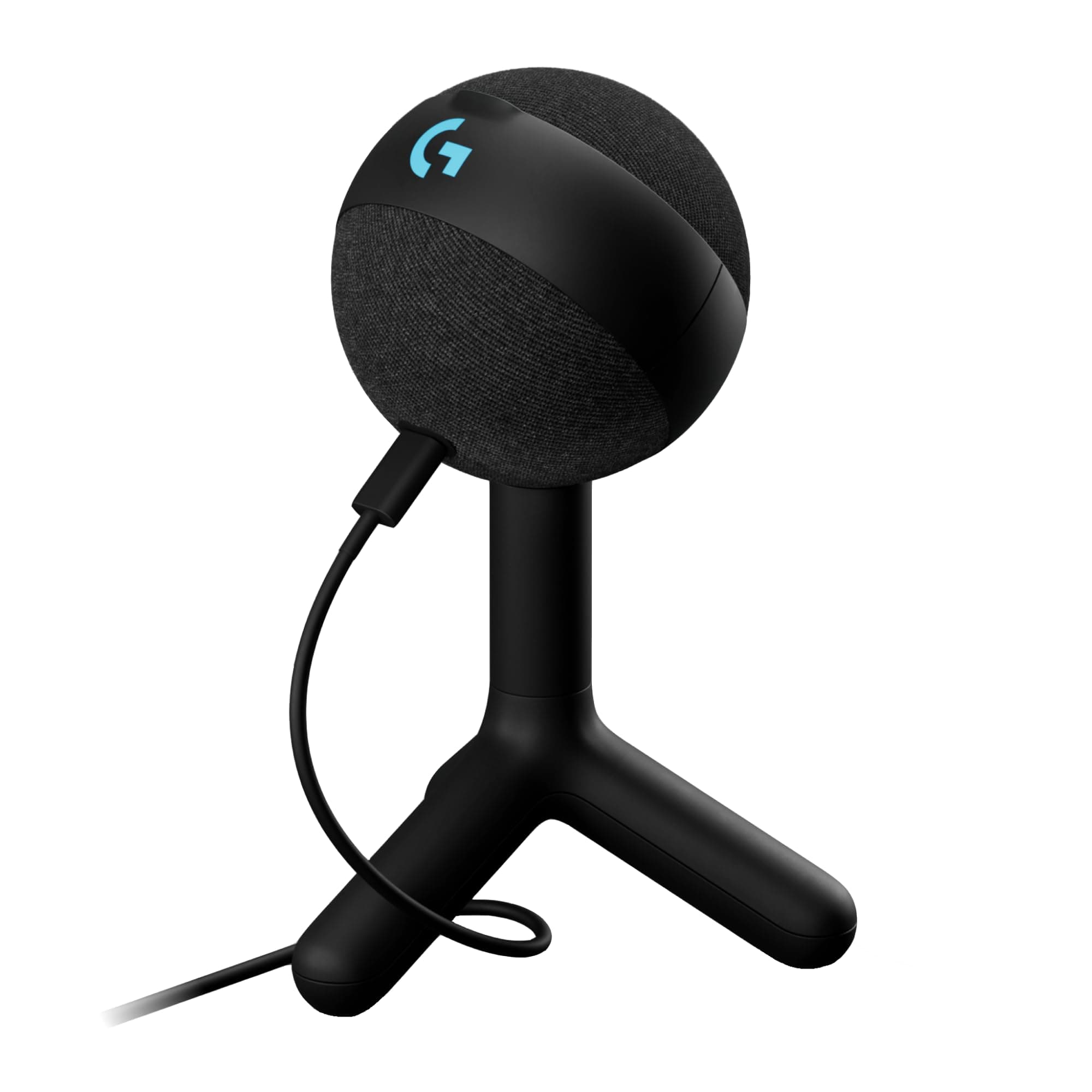 Logitech GYeti Orb Condenser RGB Gaming Microphone with LIGHTSYNC, USB Mic for Streaming, Cardioid, USB Plug and Play for PC/Mac - Black