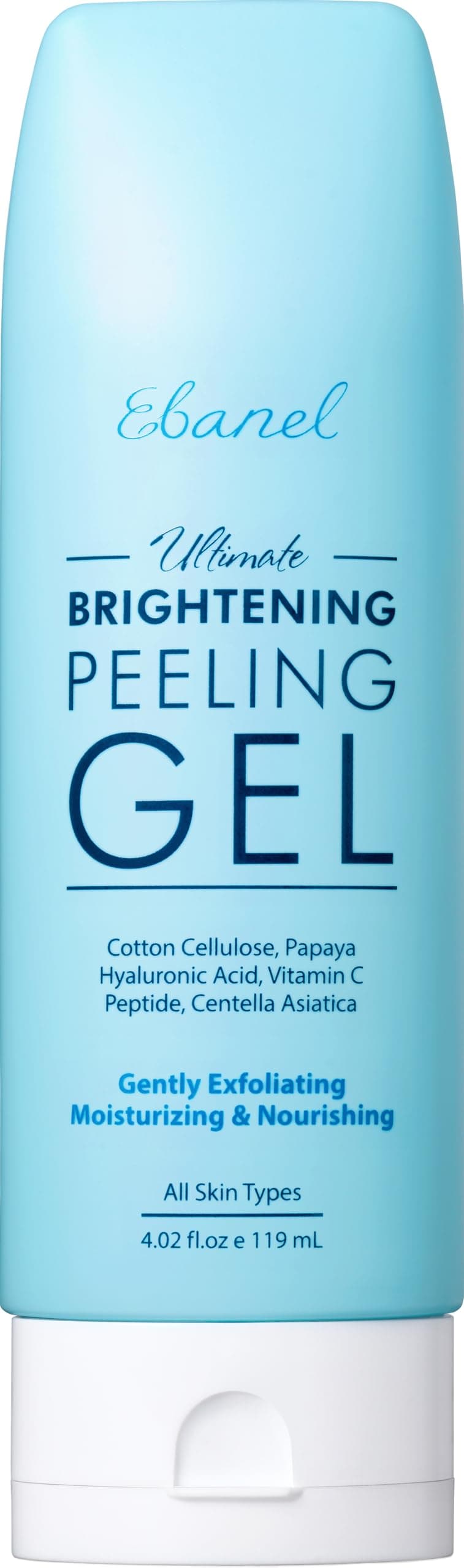 Brightening Peeling Gel with Cotton Cellulose, Rice, Papaya, Centella, Hyaluronic Acid for Face and Body, Gentle Exfoliating Face Scrub Gel Peel Wash, Deep Pore Cleanser Minimizer Exfoliator