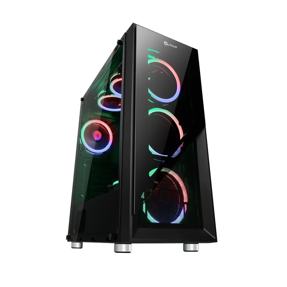 TALIUS Valkyria Computer Case Midi ATX Tower Black – Computer Case (Midi ATX Tower, PC, ATX, Black, Game, 0.6 mm)