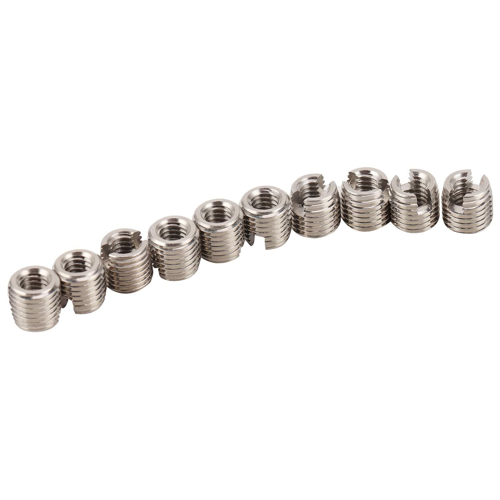 10pcs Insert Slotted Nut, Male Female Thread Reducing Nut Fastener Hardware Stainless Steel
