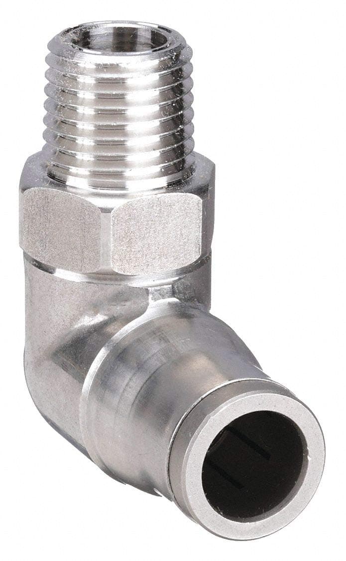 90 Elbow,316 SS,1/4",Pk2