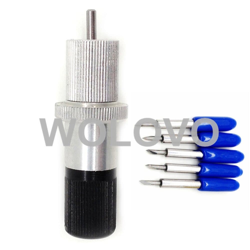 60 Degree Cutting Plotter Tungsten Blade Carbide for Roland Cutter 5pcs+ Roland Blade Cutter Holder Housing