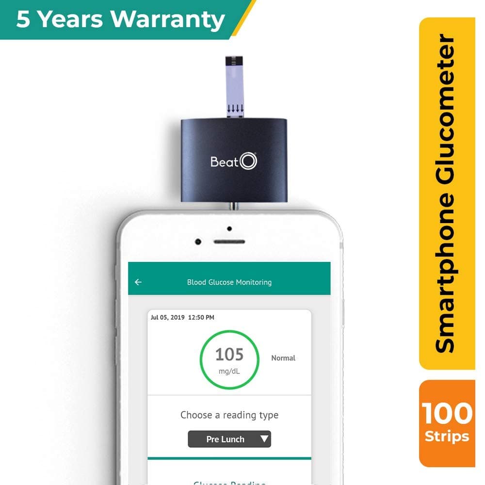 BeatO Glucometer with 100 Strips