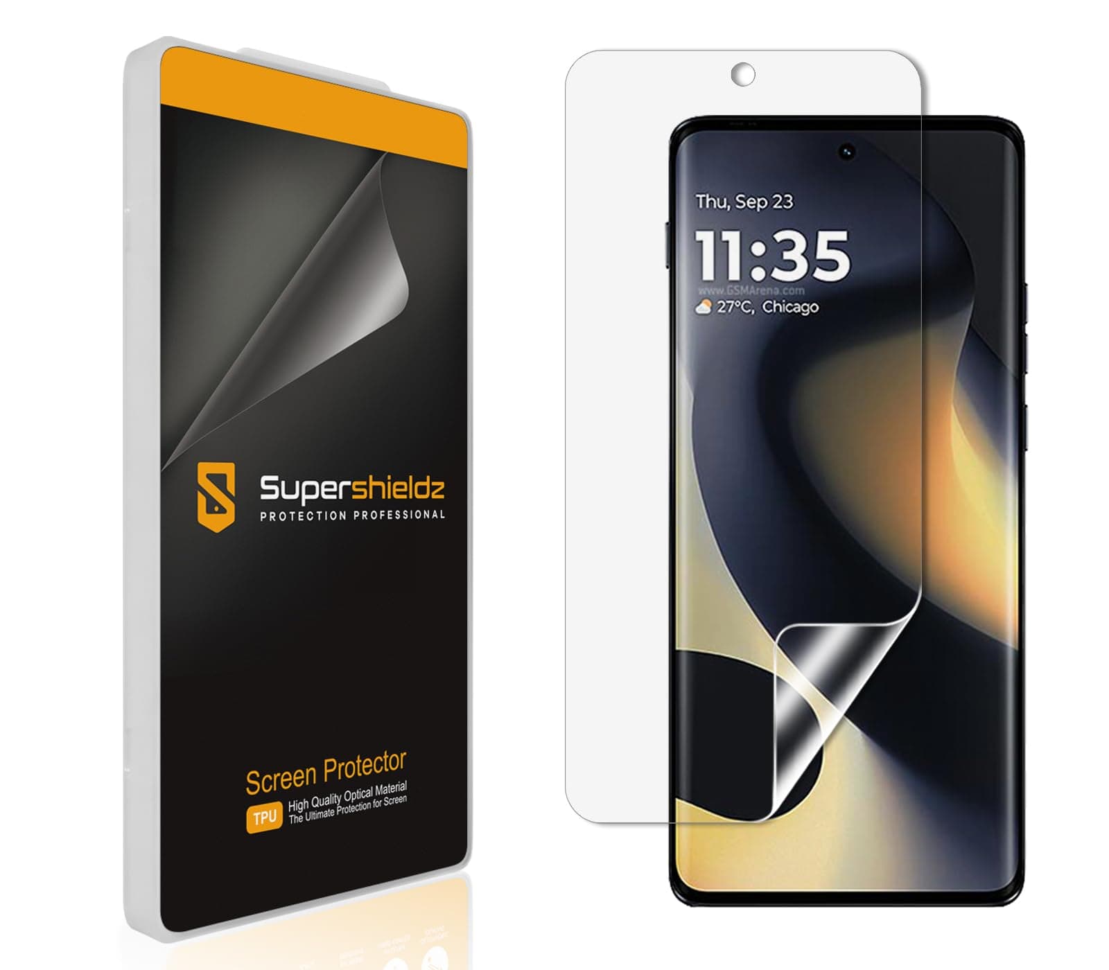 Supershieldz (2 Pack) Designed for Motorola Edge (2024) Screen Protector, High Definition Clear Shield (TPU)