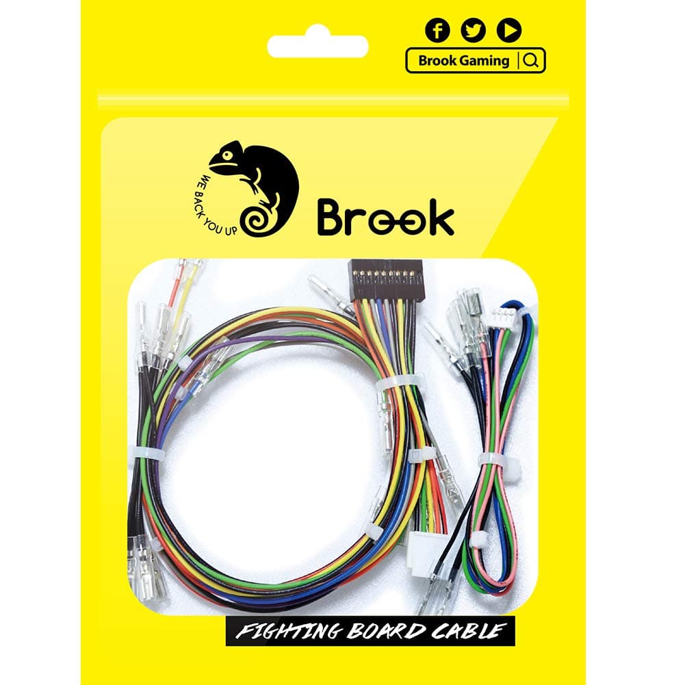 Brook Fighting Board Cable - 20-Pin Button and Joystick Harness With 4-Pin Button Harness for DIY Builds, Arcade Stick, Fighting Board Accessories
