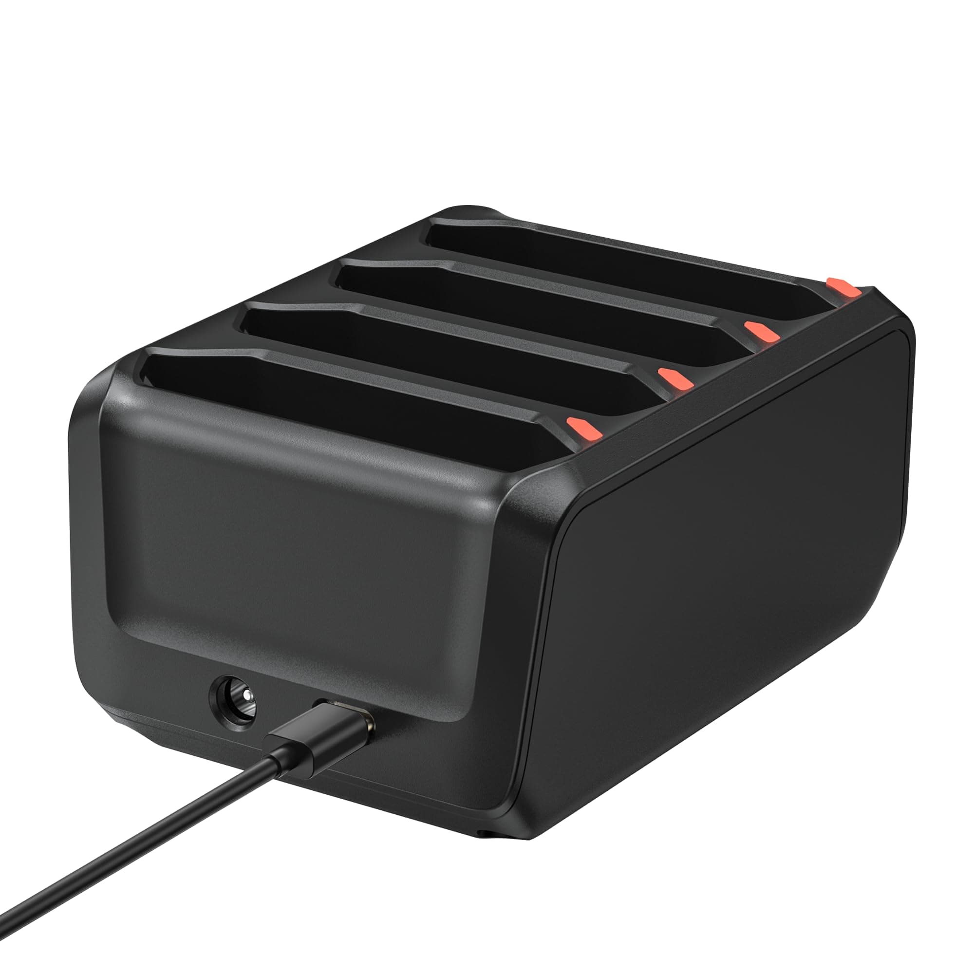 E EGOWAY 4-Slot Battery Charging Cradle Kit for Zebra TC51 TC52 TC56 TC57 TC510 TC52X TC520L Barcode Scanners, Compatible with BT-000314 Battery, Charger Station with Type C (Charging-1)