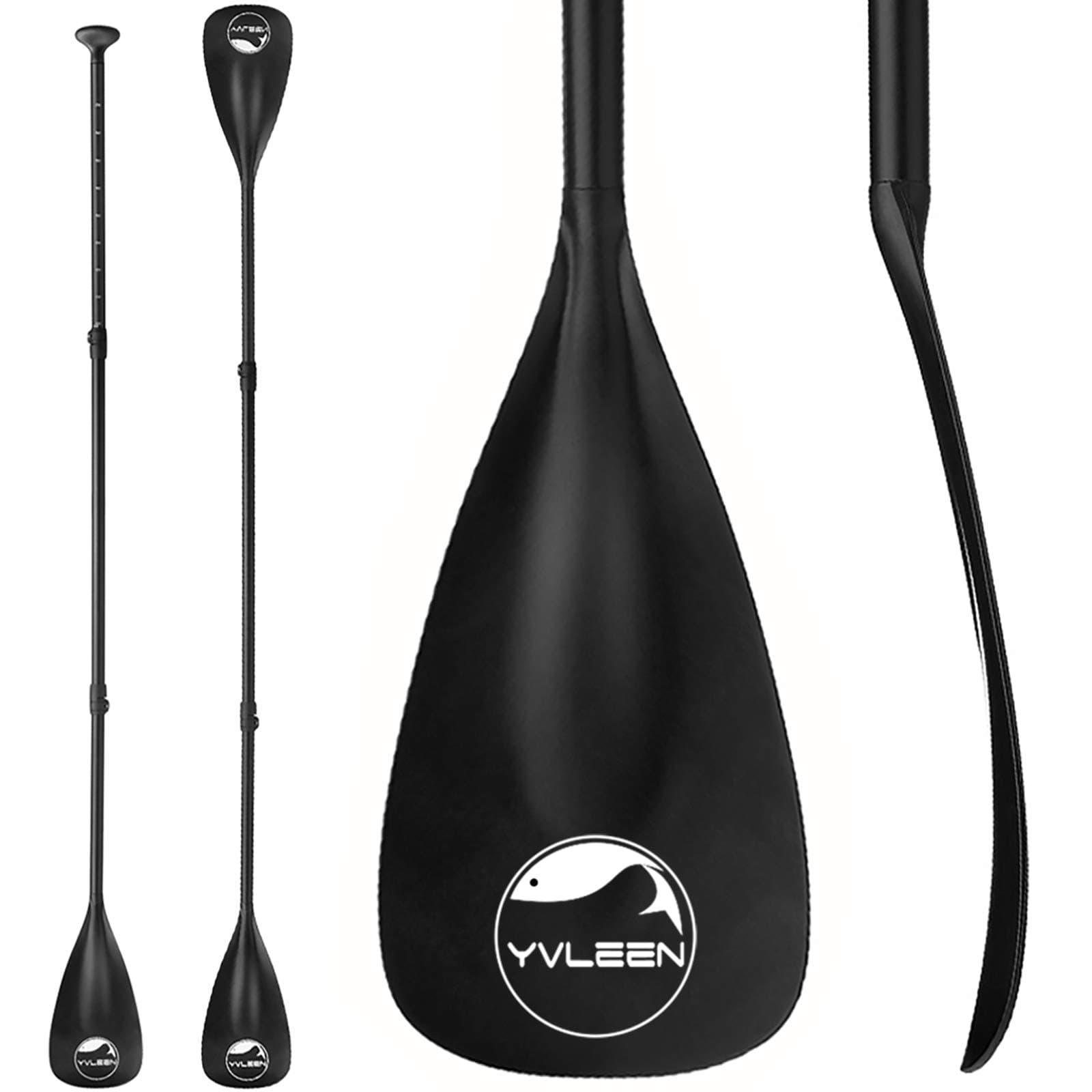 YVLEEN SUP Paddle Board Paddle，Stand up Paddleboard Paddles Adjustable Aluminum 4-Piece Floating Kayak Paddle，Convertible Paddle