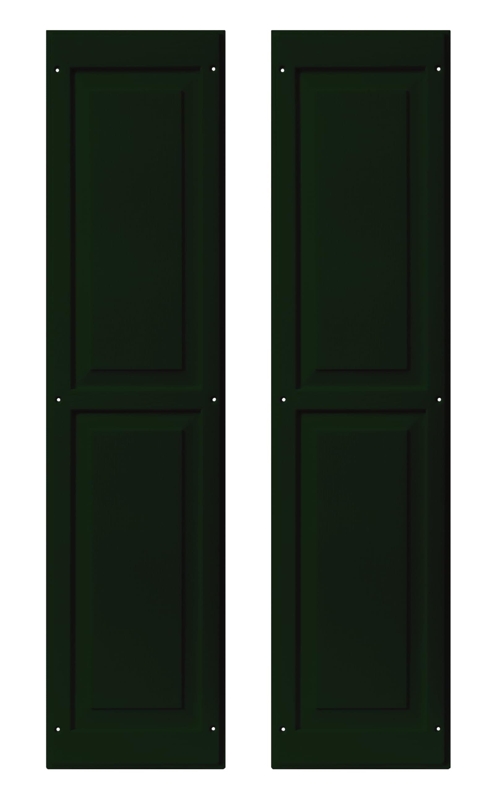 Shed Shutters Raised Panel 9" W x 36" H for Sheds, Playhouses, and Chicken Coops 1 Pair (Forest Green)