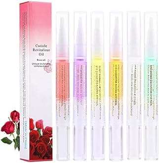 6pcs Cuticle Oil Pen Nail Oil Cuticle Pen Kit Nourish Oil Repair Enhance Nail Surface Care for Salon Use