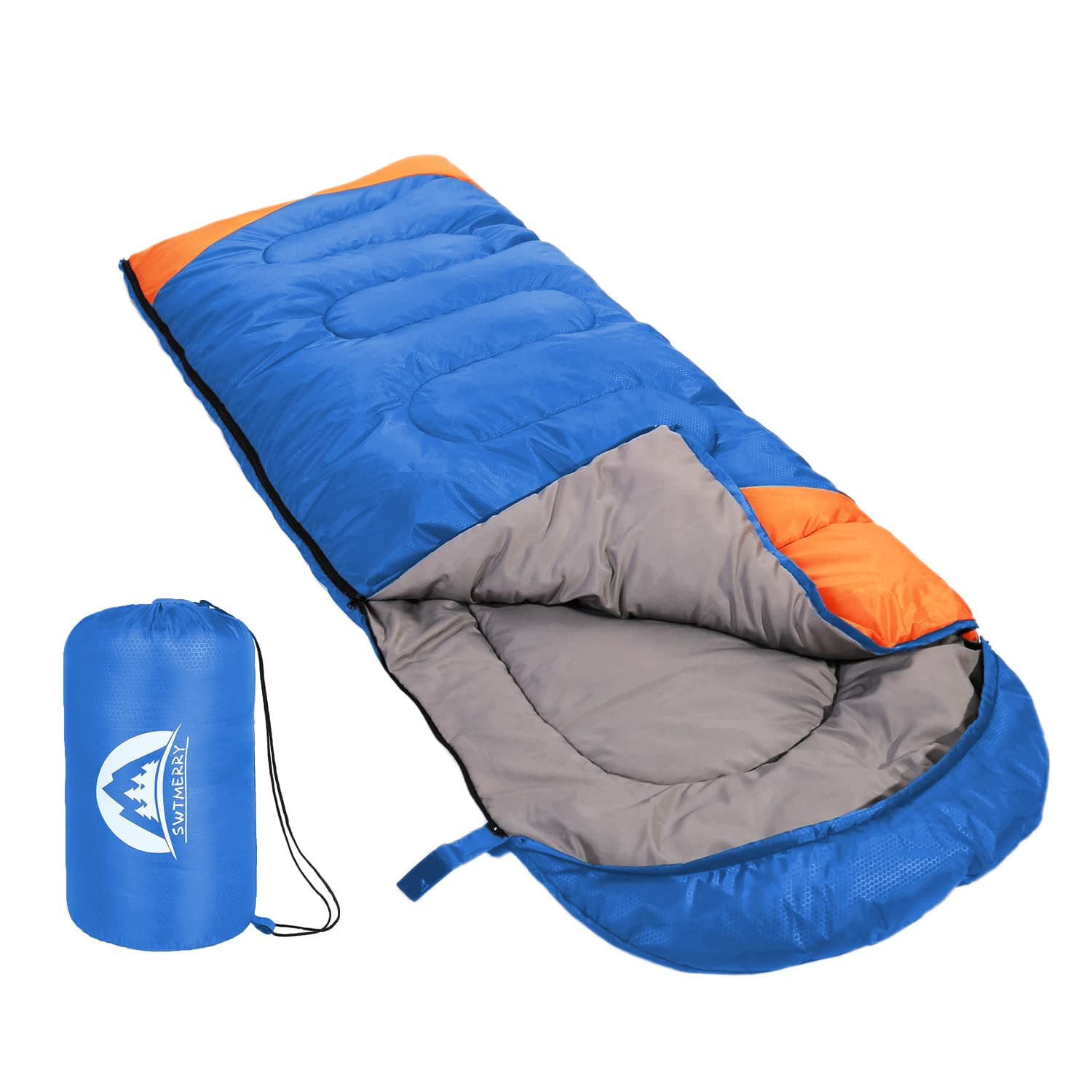 SWTMERRY Sleeping Bag 3 Seasons (Summer, Spring, Fall) Warm & Cool Weather - Lightweight,Waterproof Indoor & Outdoor Use for Kids, Teens & Adults for Hiking and Camping