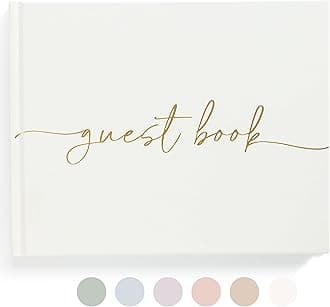 Lamare Wedding Guest Book - Elegant Guest Book Weddings Reception, Baby Shower, Polaroid Guest Book for Wedding and Special Events - 100 Lined Pages for Wedding Sign in and Photos