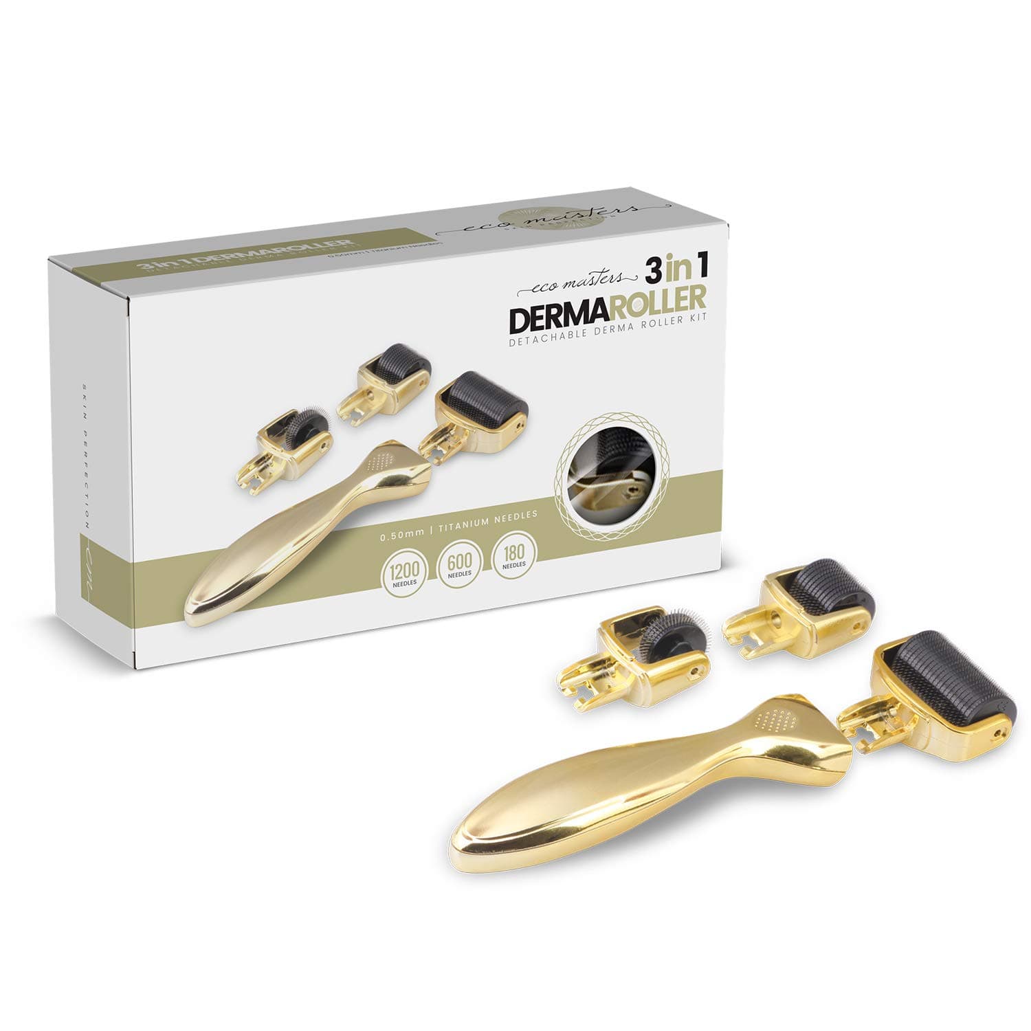 Eco Masters Dermaroller - Professional Titanium Micro-needle 0.5mm Therapy