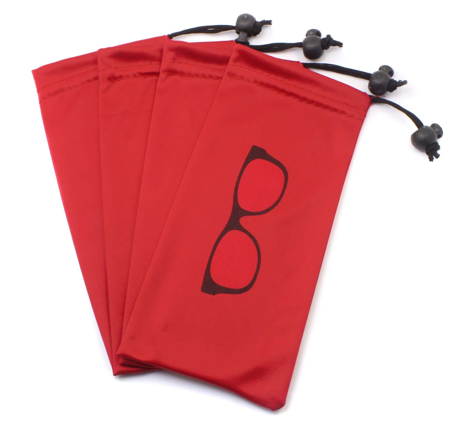 Quality Microfiber Eyeglass Pouch with Bead Lock Micro Fiber Sunglasses Case Pouch Soft Store