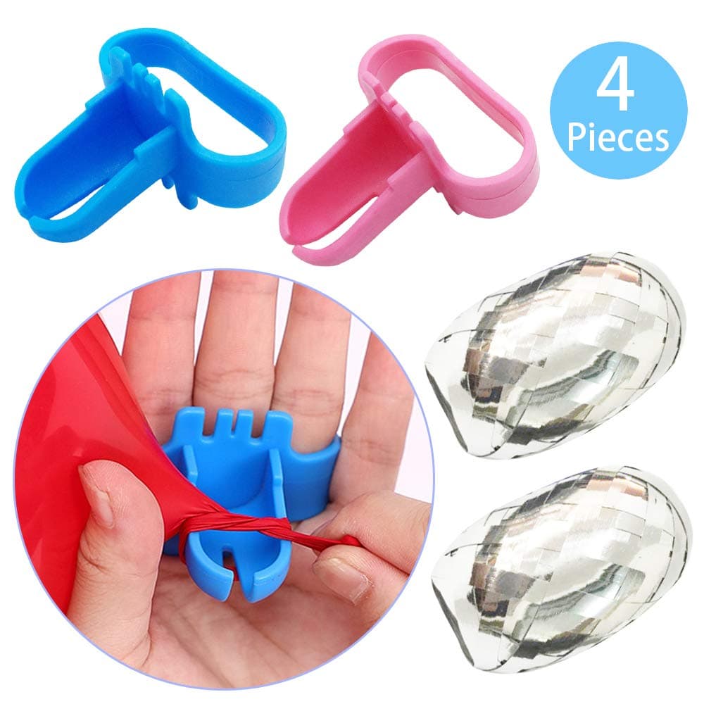 Bonropin 2 Pieces Balloon Tying Tool with 2 Rolls 32Ft Ribbon Party Tieing Knot Supplies,Great for Helium Tanks, Balloon Arches, Knotting Faster and Save Time