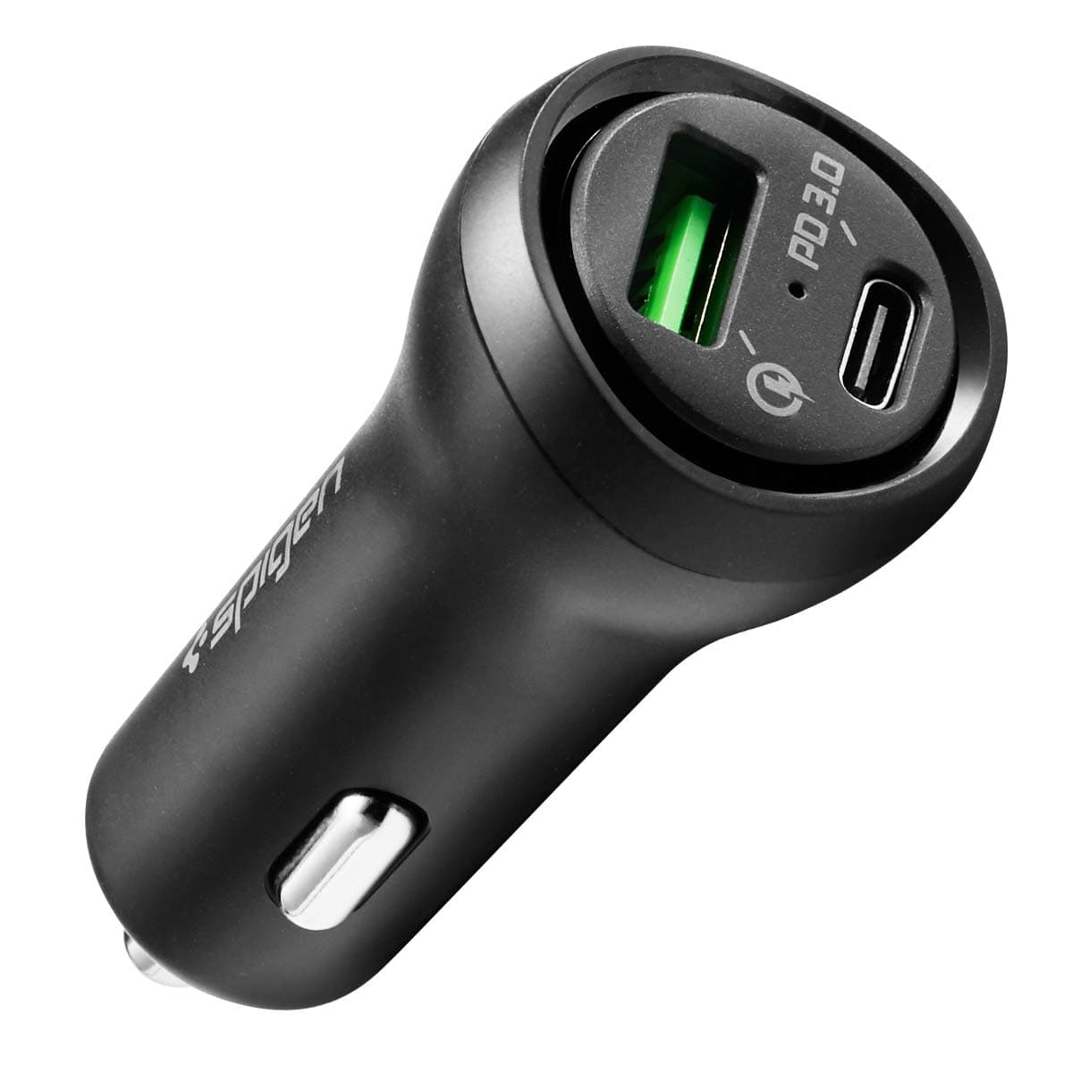 Spigen Essential 45W Car Charger Cigarette Lighter Socket (PD + QC3.0) Car Charger for iPhone 14 13 Plus Pro Max Mini iPad Galaxy S22 Series and More