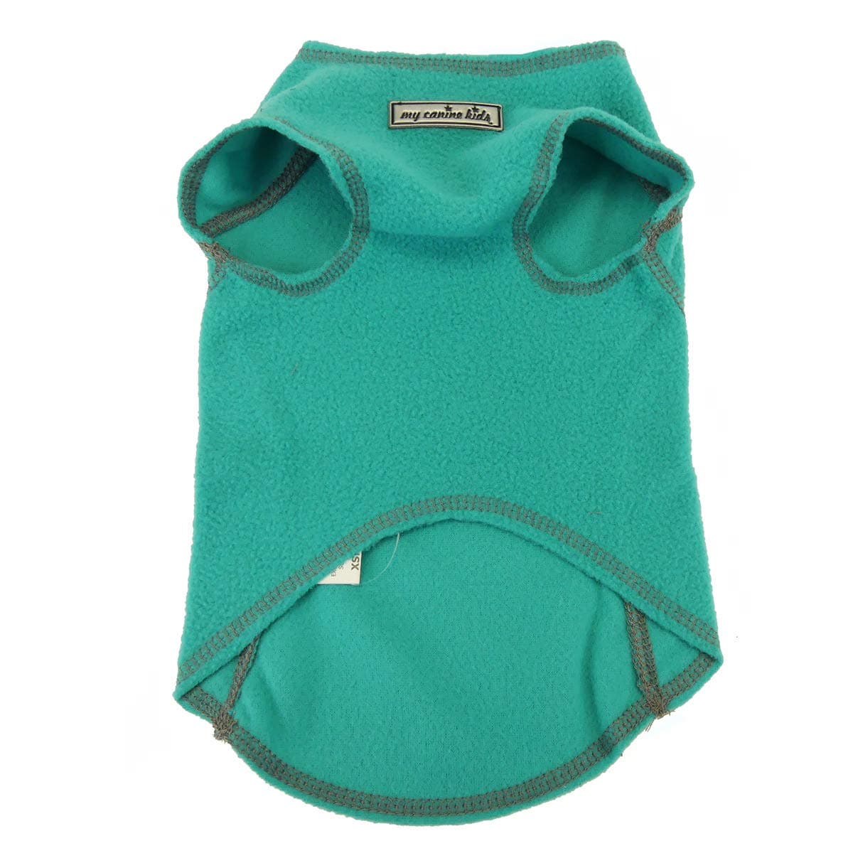 Fleece Sweater Vest, Cool Weather Pullover, Spring and Fall Clothes for Dogs (6500) (S Fits 15-20 LBS, Back 15", Turquoise)