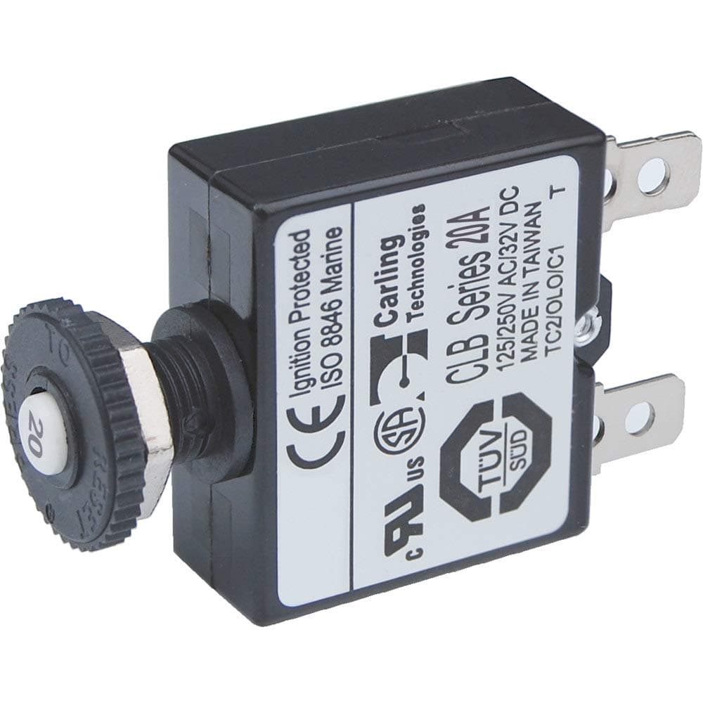 Blue Sea Systems Push Button Reset-Only CLB Circuit Breakers with Quick Connect Terminals
