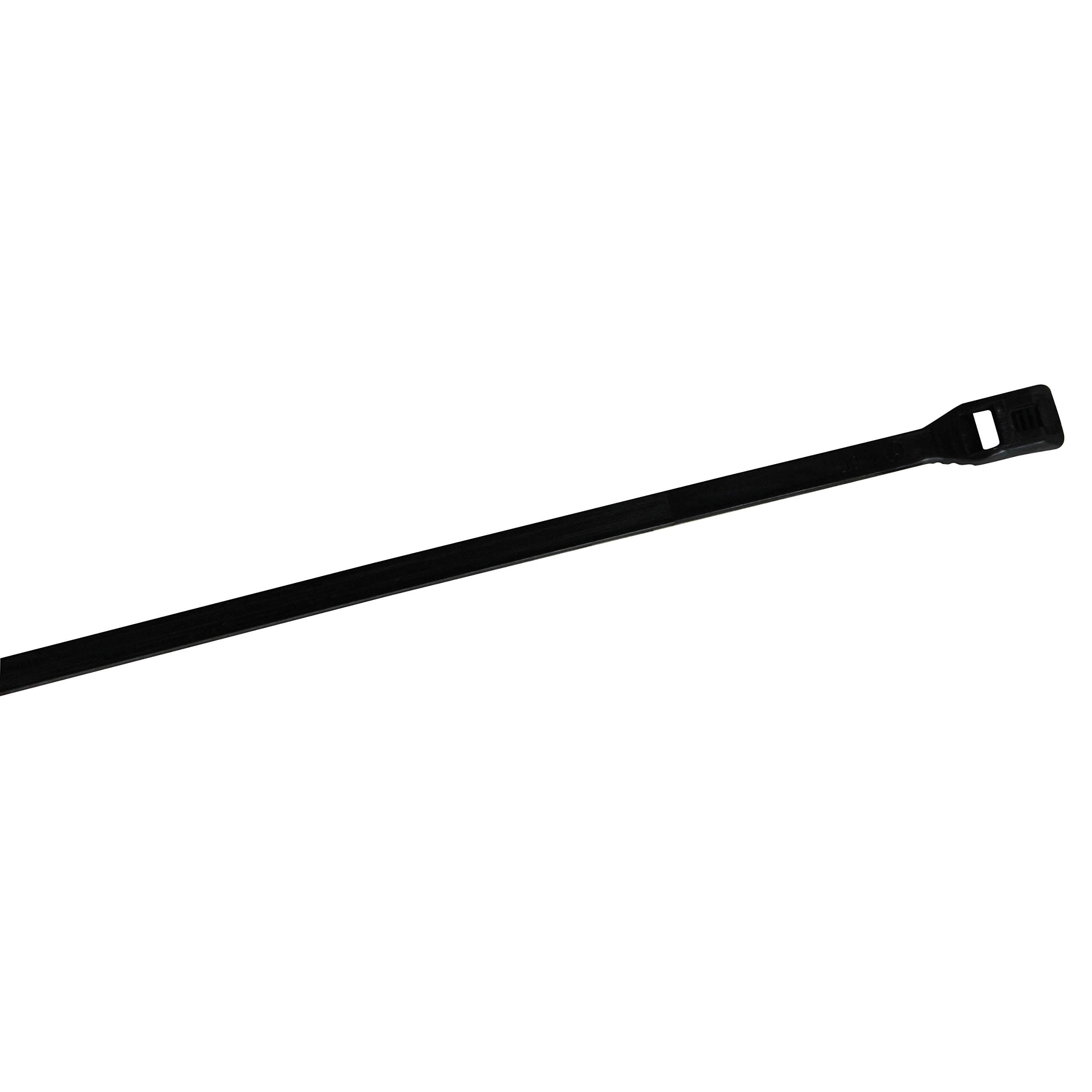 COBRA Global L8S0C Low Profile Cable Ties, 100 Pack - 8" Black, 55 lb.